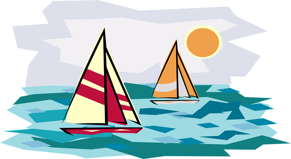 www.entspannung-ostsee Logo. Segelboote auf dem Wasser.